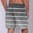 thumbnail image 3 of WAVSUF Summer Drawstring Shorts for Mens Elasticity Short Pants Stripe Black Size 5XL, 3 of 3