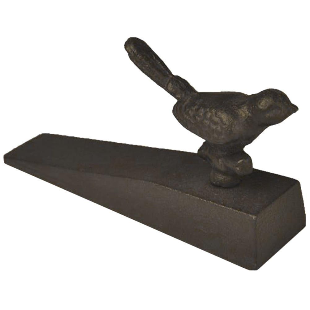 Vintage Cast Iron Bird Door Stop Wedge Lovely Decorative Weighted Door
