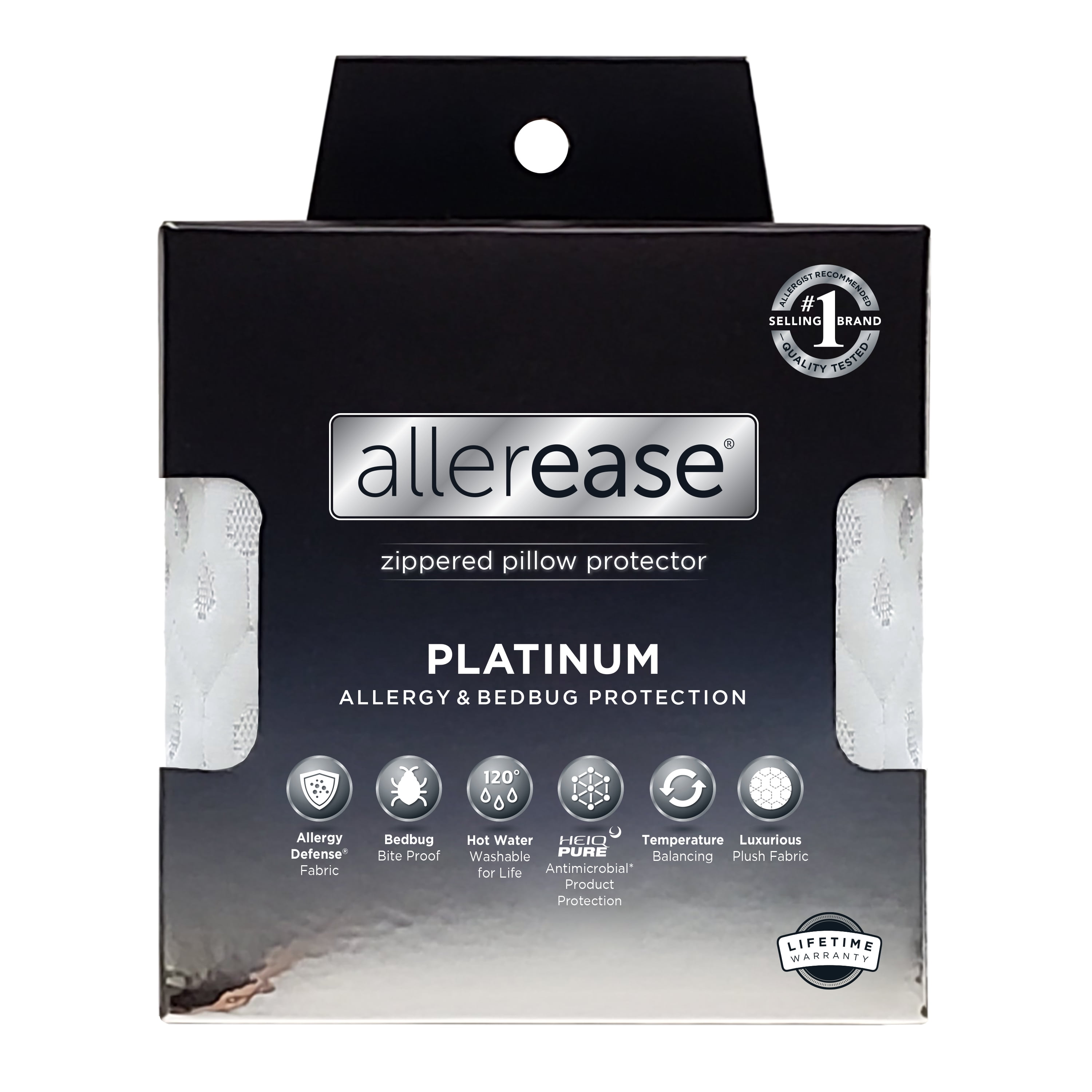 Allerease Platinum Temperature Balancing Zippered Pillow Protector