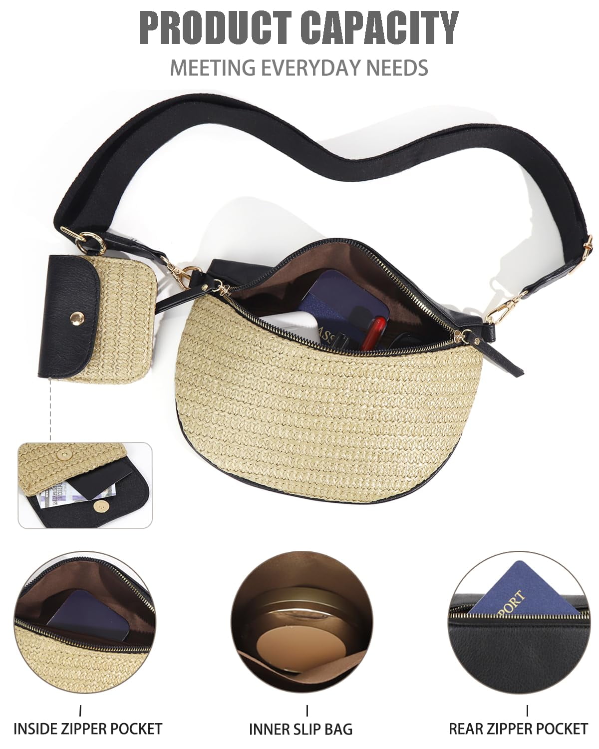Luxury Designer Bum Bags for Women with small bag Checkered Crossbody Fanny Packs PU Leather Cross Body Bum Purse Belt Bag Bumbags for Work Shopping Daily