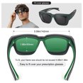 thumbnail image 5 of TINHAO Polarized Fit Over Glasses Sunglasses Trendy Square Wrap Around Shades for Women Men UV Protection, 5 of 7