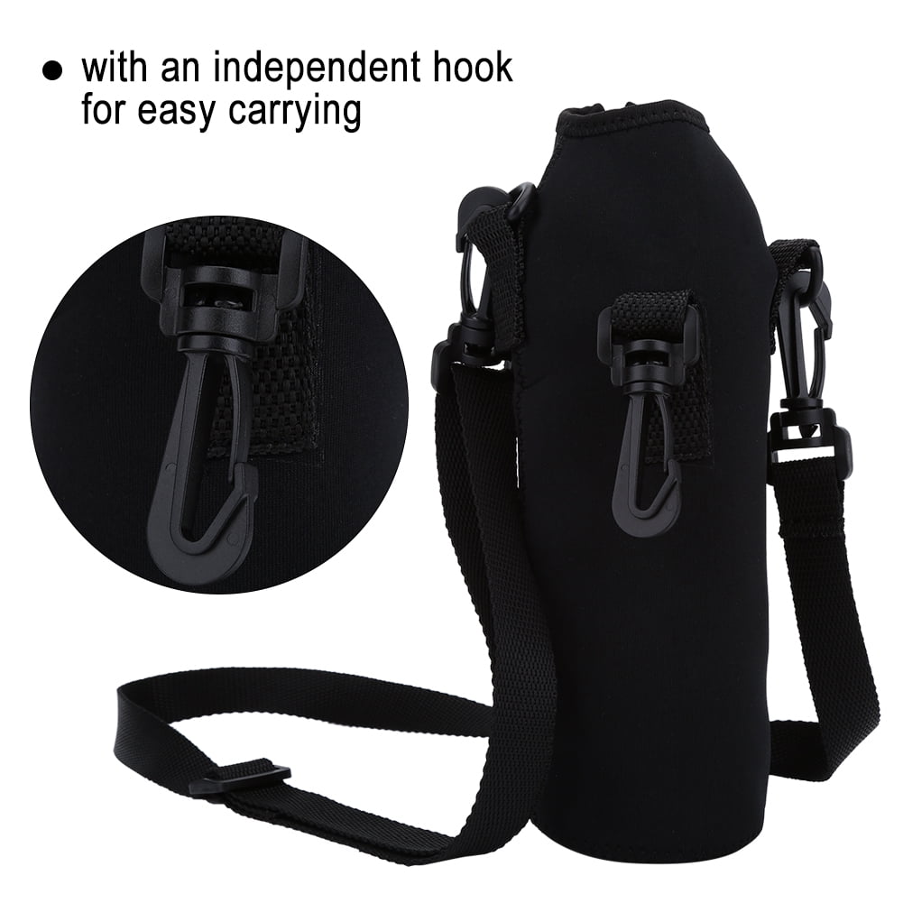 Shoulder Strap 1L Sports Water Bottle Carrier Insulated Cover Pouch Bag Holder 