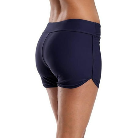 String Bikini Bottom Bathing Suit - New Women High Waist Swim Boy Shorts Briefs Bikini Bottom Tankini Shorts Swimsuit Sexy Swimwear Swimming Bathing Suit Beach Black Navy Blue
