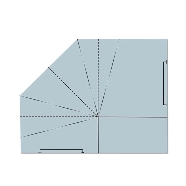 Plantilla de Costura de Cesta de Comida Plegable de Tela DIY, Plantilla para Acolchar Bolsos, 12 Pulgadas