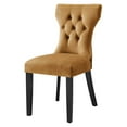 thumbnail image 5 of Side Dining Chair, Set of 2, Brown, Velvet, Modern Contemporary, Kitchen Room Cafe Bistro Restaurant Hospitality, 5 of 9