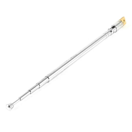 Silver Tone 11.8cm-36cm Telescoping Antenna Replacement for Radio TV FM (Best Fm Antenna For Bose Wave Radio)
