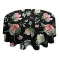 thumbnail image 4 of Pioneer Flower Floral Print Pattern Round Tablecloth 60"x60",Wrinkle Wipeable Table Cloth for Kitchen Dining Room Picnic Patio Party, 4 of 6