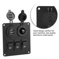 thumbnail image 3 of Car Marine 3+2combination LED Single Rocker Green Light Switch+Car charger Cigar Lighter Red, 3 of 4