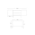 thumbnail image 2 of Mesa De Centro Rectangular Estilo Moderna Estructura Acero, 2 of 2