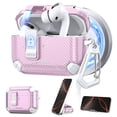 thumbnail image 1 of Funda Rígida para AirPods Pro 3 2025 con Cierre Automático Magnético Soporte Integrado y Compatibilidad MagSafe Kit de Accesorios Completo Blanco Carbón Rosa, 1 of 7