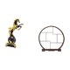 thumbnail image 5 of Estatua de Caballo Adorno de Escritorio Figura Decorativa Resina Base de Madera Expositor para Arte Coleccionable Adecuada para Dormitorio, 5 of 8