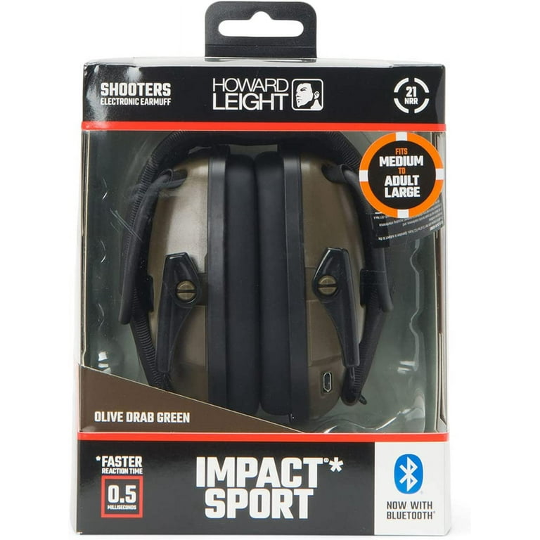 Howard Leight Impact Sport Shooting Earmuff with Bluetooth, Hunter Green -  R-02548