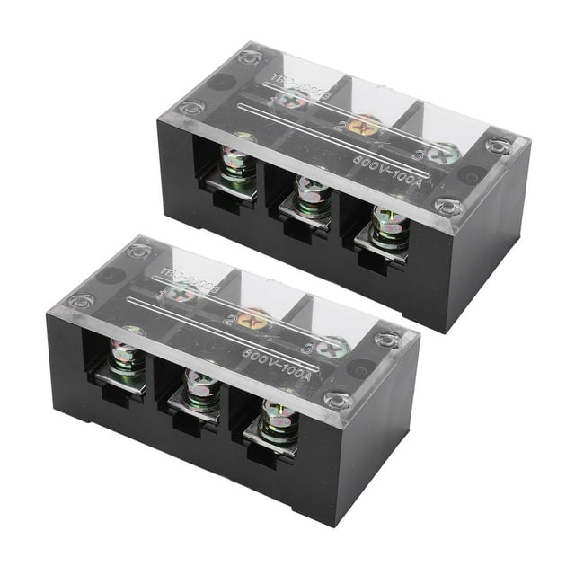 Tornillo 2 Piezas Tira De Terminales 100A 600V TBC Tipo Fijo PC Hierro Bloque De Terminales De Tornillo De Doble Para Sistemas De Distribución Iluminación