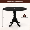 thumbnail image 3 of Mesa de comedor redonda COSTWAY para 4 personas, 100 cm, con madera de caucho, 3 of 9