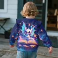 thumbnail image 4 of Uorisanigo Toddler Girl Sweatshirt Crewneck Long Sleeve Shirts Tops Kids Oversized Sweatshirts Fall Spring Clothing Ruffle Shoulder Curious Dragon Starry Pullover Hoodies Tops, 4 of 7