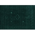 thumbnail image 1 of Ahgly Company Indoor Rectangle Abstract Turquoise Blue Contemporary Area Rugs, 5' x 7', 1 of 4