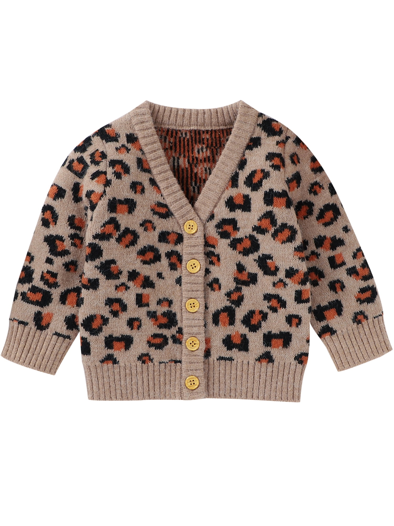 kids leopard cardigan