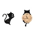 thumbnail image 1 of Reloj de pared,Reloj de pared con diseño de gato para guardería,sala de juegos y interior,Reloj de pared,Reloj de pared decorativo para baño y dormitorio.,Reloj de pared de gato silencioso y, 1 of 8