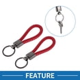 thumbnail image 2 of Llavero para automóvil Unique Bargains Llavero universal con anillo para llaves de control remoto para el hogar para mujeres de cuero aleación de zinc rojo 2 Pcs, 2 of 6