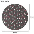thumbnail image 6 of Dark Gray Christmas Gnome Pattern Round Tablecloth 60"x60",Wrinkle Wipeable Table Cloth for Kitchen Dining Room Picnic Patio Party, 6 of 6