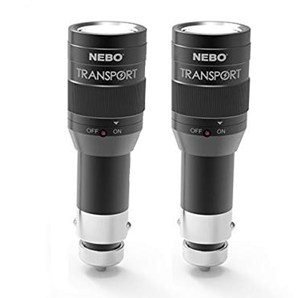 2 Pack NEBO Transport Rechargeable Pocket Flashlight LED 125 Lumen