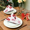 thumbnail image 3 of GZHJMY Valentine's Day Pink Red Kiss Lip Cloth Napkin Kitchen Dining Table Collection Festive Holiday Date Engagement Wedding Gift 6 Pack 20" × 20", 3 of 6