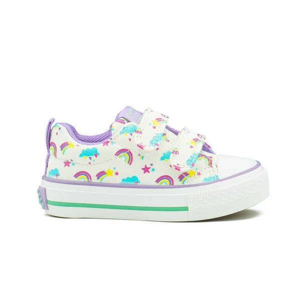 Tenis Para Niña Bubble Gummers® Arcoiris Estrellitas Lila blanco 15