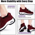thumbnail image 6 of Sneakers Breathable Women Walking Shoes Slip on Trainers Women's Comfortable Casual Ladies Athletic Shoe Thick Bottom, 6 of 14