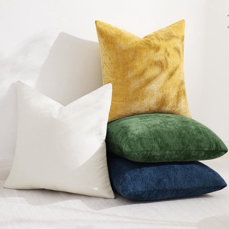 DecorUhome 18x18 Chenille Throw Pillow Covers, Set of 2 photo 5