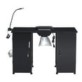 thumbnail image 4 of Removable Manicure Table with LED Lamp and 6 Wheels, Metal Nail Salon Table Nail Station with 4 Large Drawer, 4 of 6