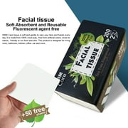 WBM 2-Ply Facial Tissue, Tea Tree Fragrance, 200 Tissues per Pack, Pack of 10, White