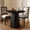 Black, variant on Fnova 31.5" Round Dining Table, Small Farmhouse Wooden Kitchen Table for 2-4, Retro Bistro Table for Apartments, Office, Living Room, Restaurants, Coffee Shop, Bar, Dark Brown