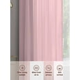 thumbnail image 6 of Pink Sheer Curtains 72 Inch Length 2 Panels Set for Living Room/Bedroom, Farmhouse Pink Decor Semi Curtain Sheers Drapes Rod Pocket Curtains Window Treatment Set 52''x72''x2, 6 of 7