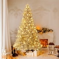 thumbnail image 2 of Gymax 8 FT Snow-flocked Artificial Christmas Tree w/81 Sphere Lights 450 LED Lights, 2 of 10
