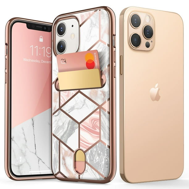 I Blason Cosmo Wallet Case For Iphone 12 Iphone 12 Pro 6 1 Inch 2020 Release Slim Designer Wallet Protective Case With Card Holder Marble Walmart Com Walmart Com