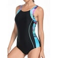 thumbnail image 3 of Charmo One Piece Athletic Racerback Swimsuit Women Slimming Bathing Suits Color Block Training Swimwear for Women, 3 of 6