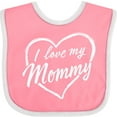 thumbnail image 3 of Inktastic I Love My Mommy in White Chalk Heart Boys or Girls Baby Bib, 3 of 4