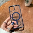 thumbnail image 2 of Dark Blue Edge Phone Case, Support MagSafe Wireless Charging, Shockproof Clear Case for iPhone 12 Pro, 2 of 8