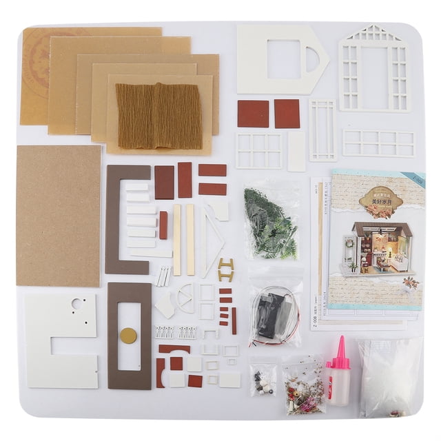 Maison de Poupée Bricolage Maison de Poupée Miniature Faite à la Main Kit de Maison de Poupée Cadeau Bricolage Parfait