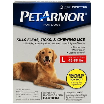 PetArmor Flea & Tick Protection For Dogs 45-88 Pounds, 3-month supply