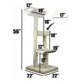 thumbnail image 3 of Maykoosh Natural Beauty Multiple Perch Cat Tree, Cat Tree with Scratch Post for All Cat Breeds, Indoor Cat Gym with Perches, Sturdy Wood Construction with Carpet Upholstery-Color:Brown,Size:Round, 3 of 6