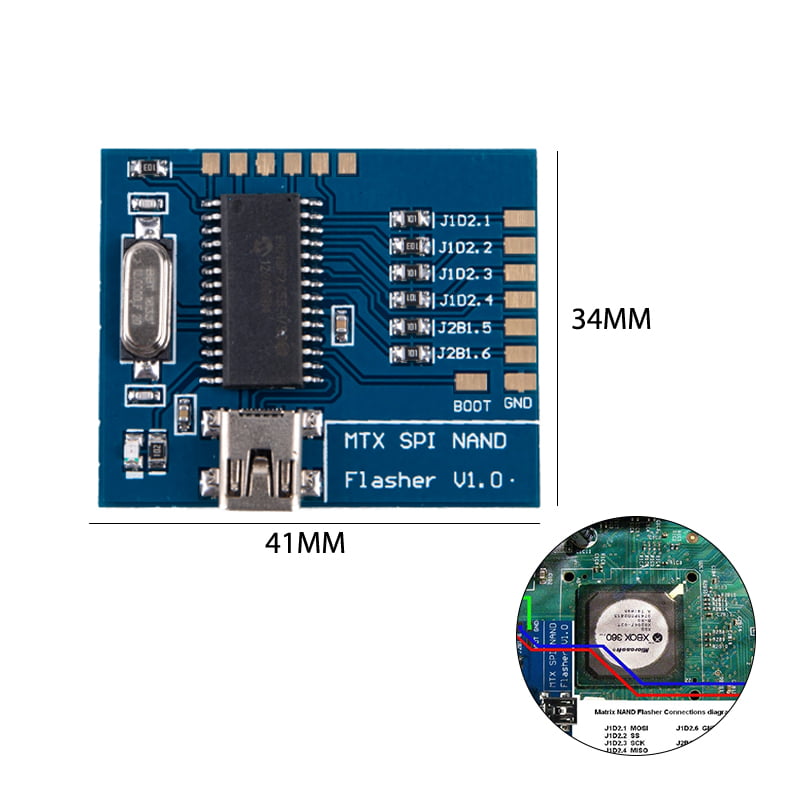 Matrix NAND Programmer MTX SPI NAND Flasher V1.0 Fast USB SPI NAND programmer WC 
