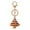Orange, variant on Christmas Ornaments-Creative Rhinestone Keyring, Pendant Diamond‑Studded Cartoon Metal Keyring ,Cute Bag Charm Key Suitable For Ladies And Girls Gifts
