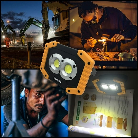 Outdoor LED Work Light Waterproof USB Rechargeable Searchlight Flood Light Lamp