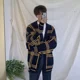thumbnail image 5 of Ropa de hombre Chaqueta tipo cárdigan con cuello en V Abrigo de punto Suéter masculino a cuadros Elegante informal Manga larga 100% coreano Otoño 2024 Clásico A, 5 of 5
