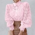 thumbnail image 2 of Top holgado y elegante con botones y patchwork floral para mujer - Blusa transpirable de poliéster para primavera/verano/otoño, oficina/playa/citas, 2 of 8