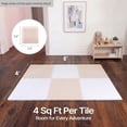 thumbnail image 6 of FlooringInc's Rainbow & Natural Harmony Playmat - Kid Safe Foam Floor Tiles with Removable Edges - 2'x2', 1/2" Thick (Moonbeam, 6 Tile Pack), 6 of 9