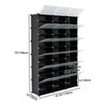 thumbnail image 2 of Ktaxon 36 Cubes 72 Pairs Modular Plastic Shoe Storage Cabinet Boxes Expandable 12 Tiers Shoe Rack Shelf Tower Stand Shoe Storage Organizer for Hallway Bedroom Closet Entryway Black, 2 of 10