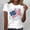 A1259 White, variant on Fourth of July T-Shirt for Women Patriotic Top Short Sleeve Liberty Statue American Flag Graphic Tee Print Crewneck Relaxed Fit Festive