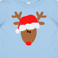 thumbnail image 4 of Inktastic Christmas Cute Reindeer in Santa Hat Boys or Girls Baby T-Shirt, 4 of 5